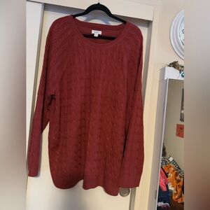 Croft & Barrow Crew Neck Sweater with Long Sleeves and Relaxed Fit